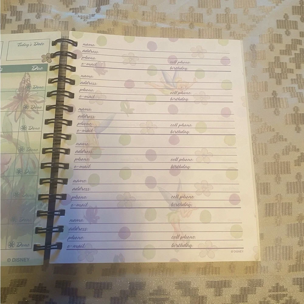 Disney - NEW - Tinkerbell Class Assignment Notebook/Address Book with Stickers